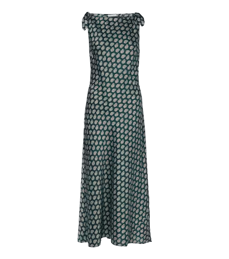Mariselle paisley silk-blend midi dress