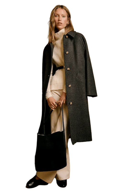 Clyde Coat - Grey Check
