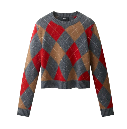 Relaxed Argyle Sweater