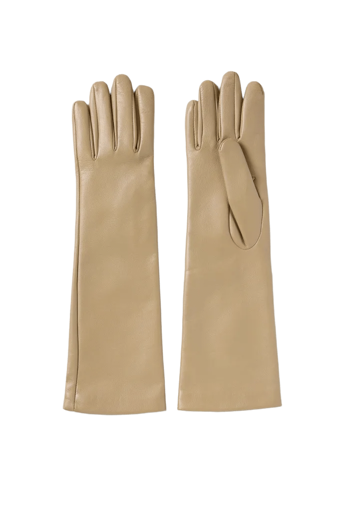 Park Leather Gloves in Taupe