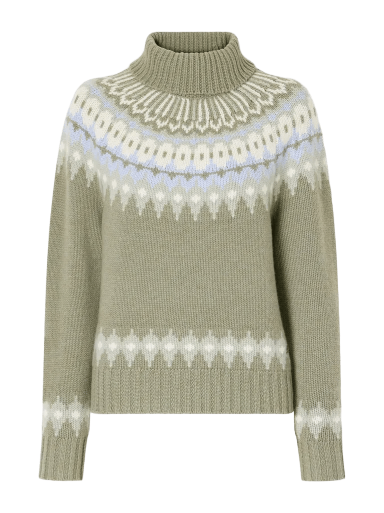 Ingrid Fair Isle cashmere turtleneck sweater