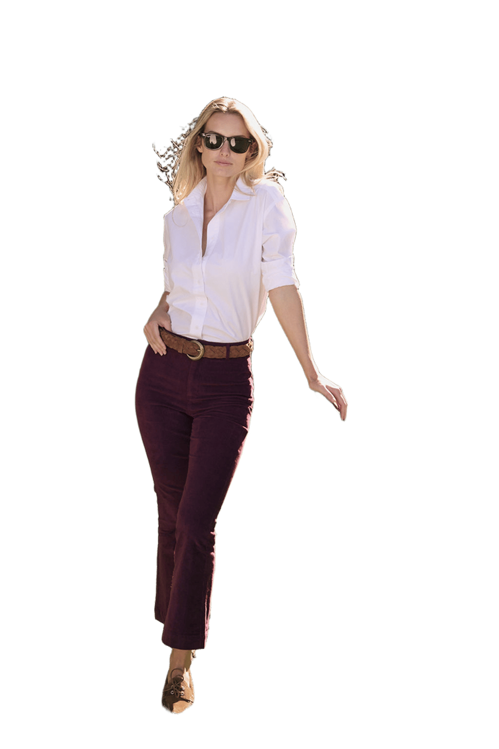 Bell Pant Corduroy - Aubergine