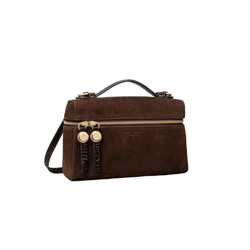 Romy Suede Slim Top Handle Bag