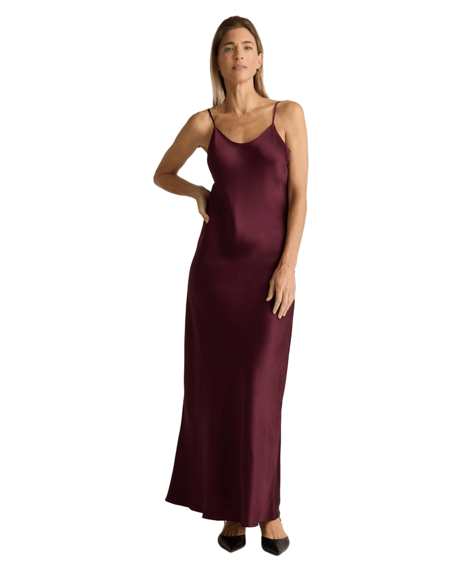 100% Washable Silk Maxi Slip Dress