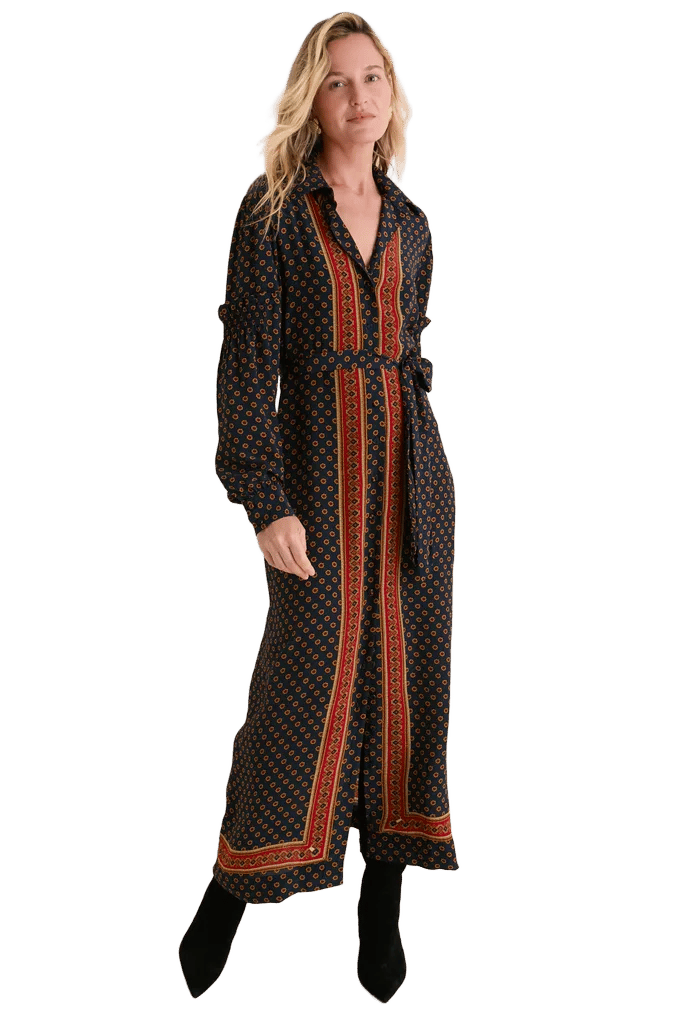 Midnight Crest Livingston Shirt Dress