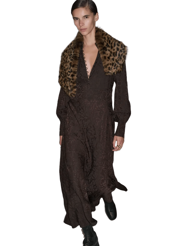 Balloon Sleeve Maxi Dress