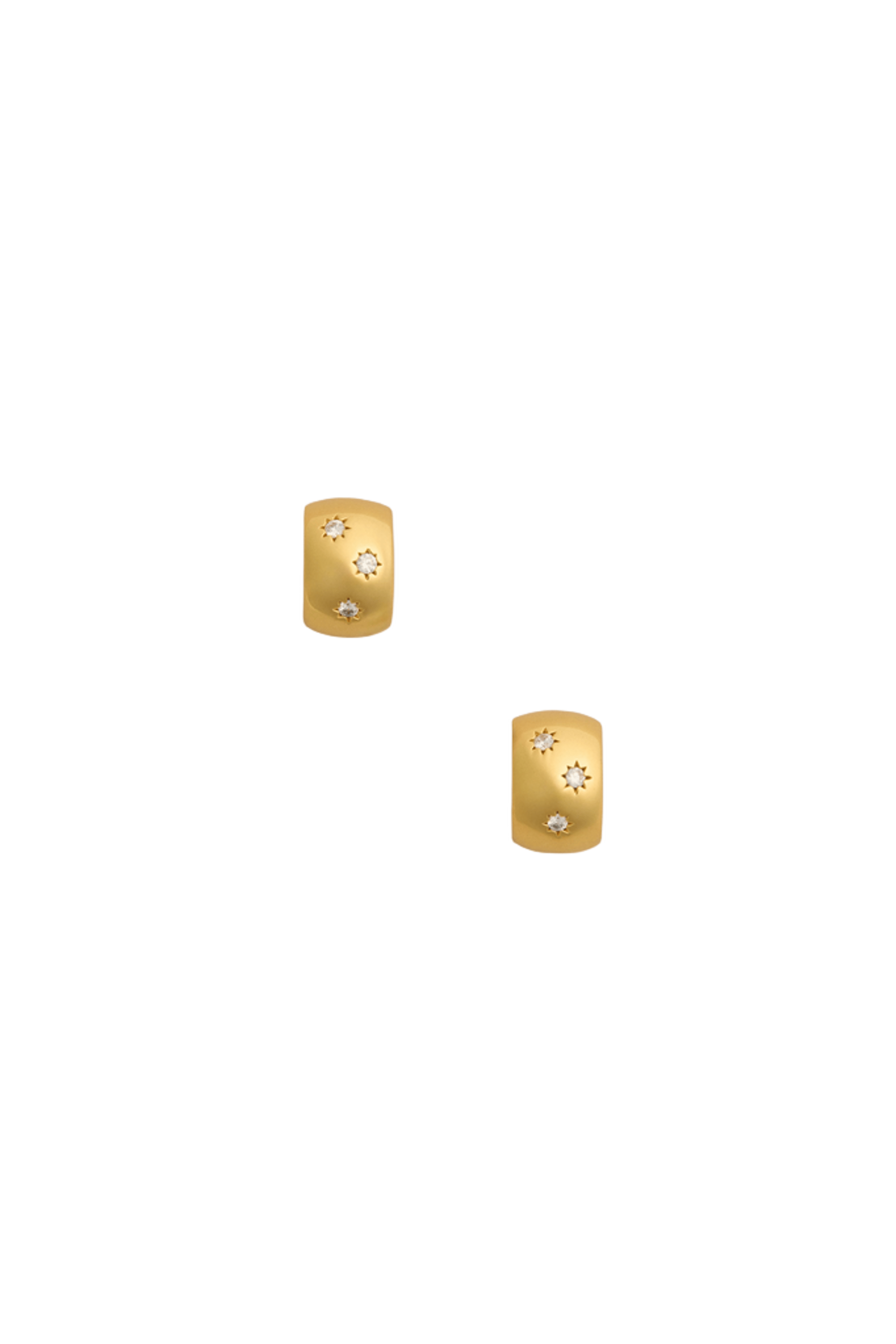 Starry Night Gold Huggie Earrings