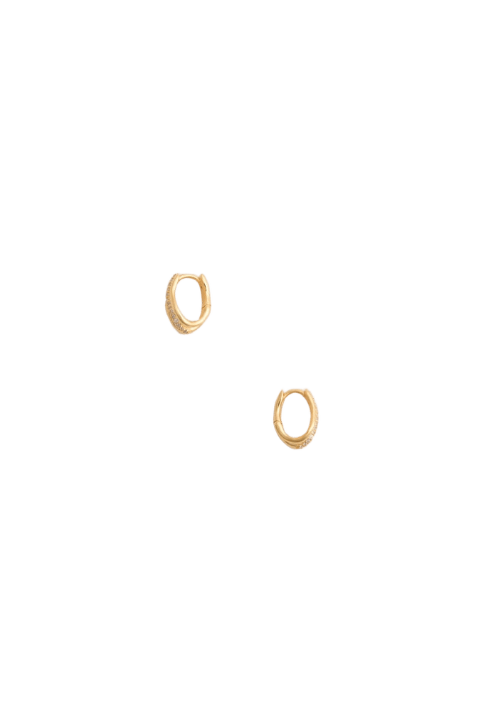 Gold Molten Snow Triple Small Hoop Earrings