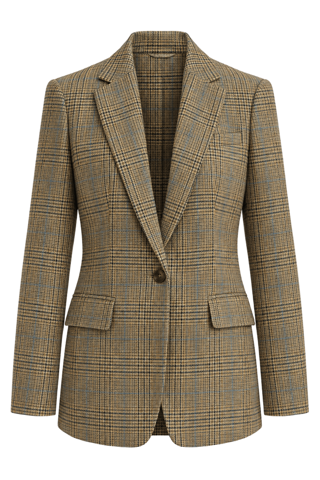 lauren ralph lauren womens glen plaid padded blazer
