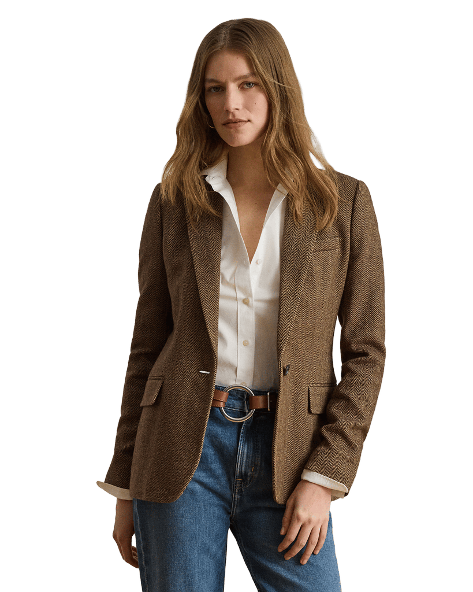 Cotton-Blend Herringbone Blazer for Women | Ralph Lauren