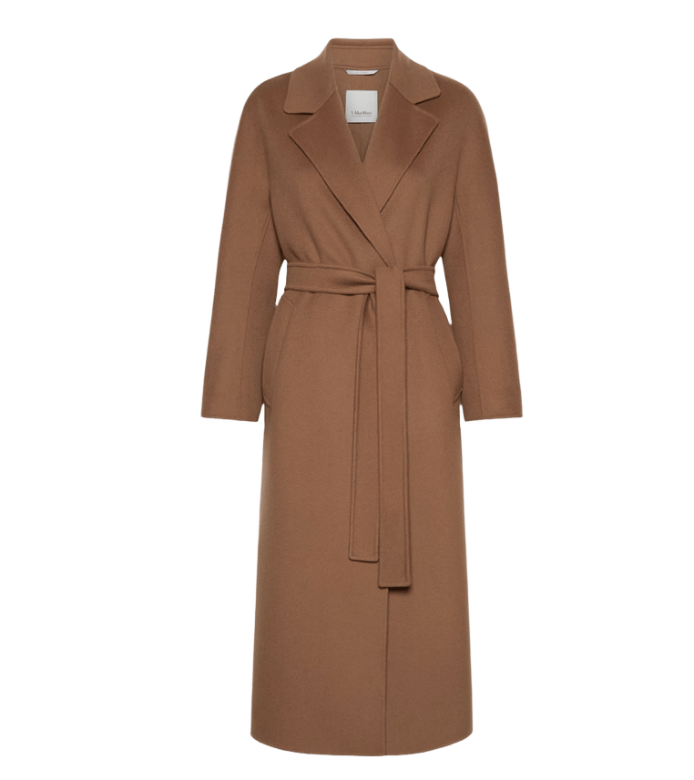 Penelope Wrap-Front Wool Broadcloth Coat