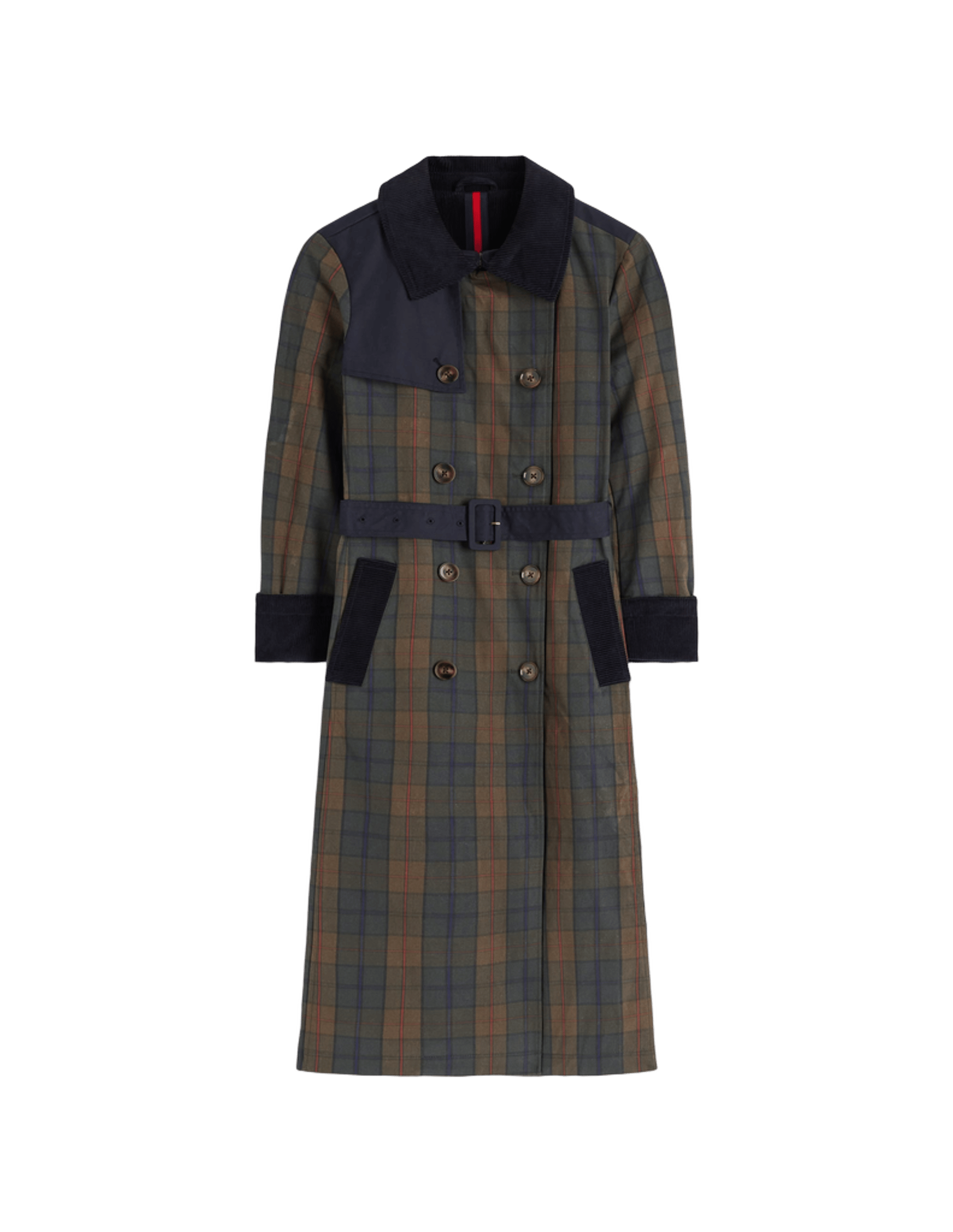 Wax Trench Coat-Olive and Camel Wax Check