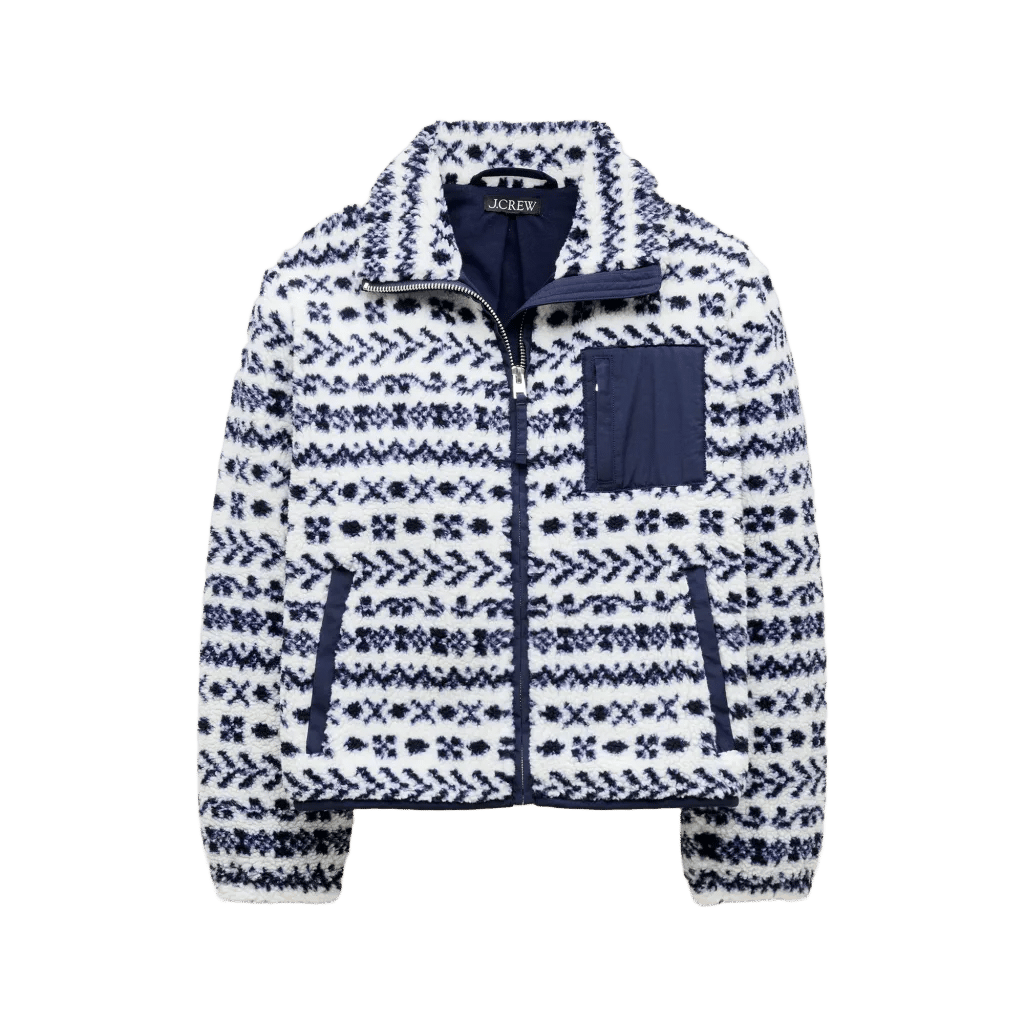 Sherpa zip-up jacket in jacquard